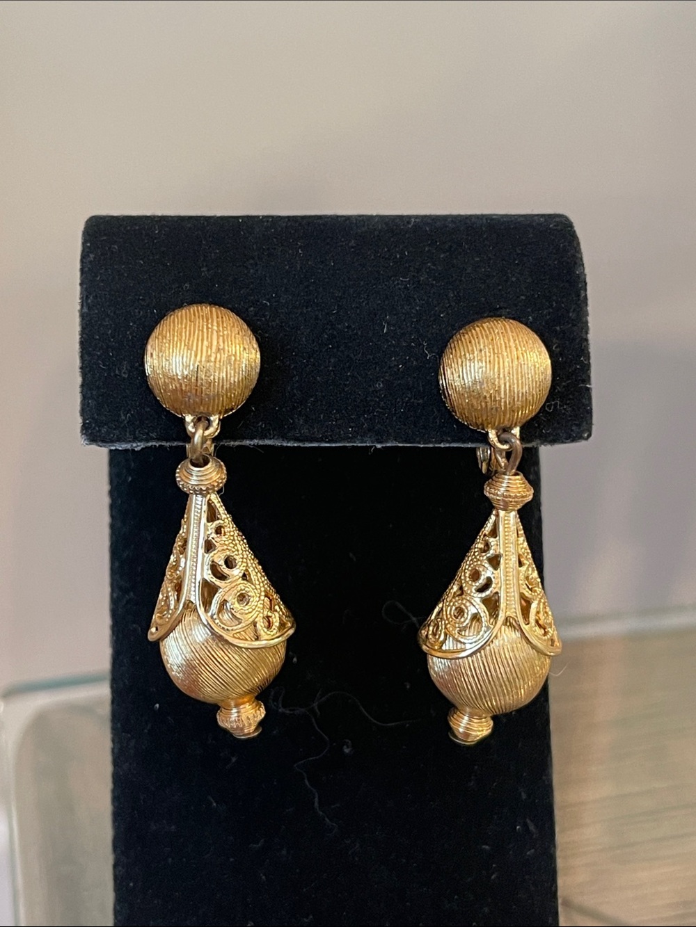 Vintage 1960’s MONET “Bolero” Gold-tone Clip Earrings
